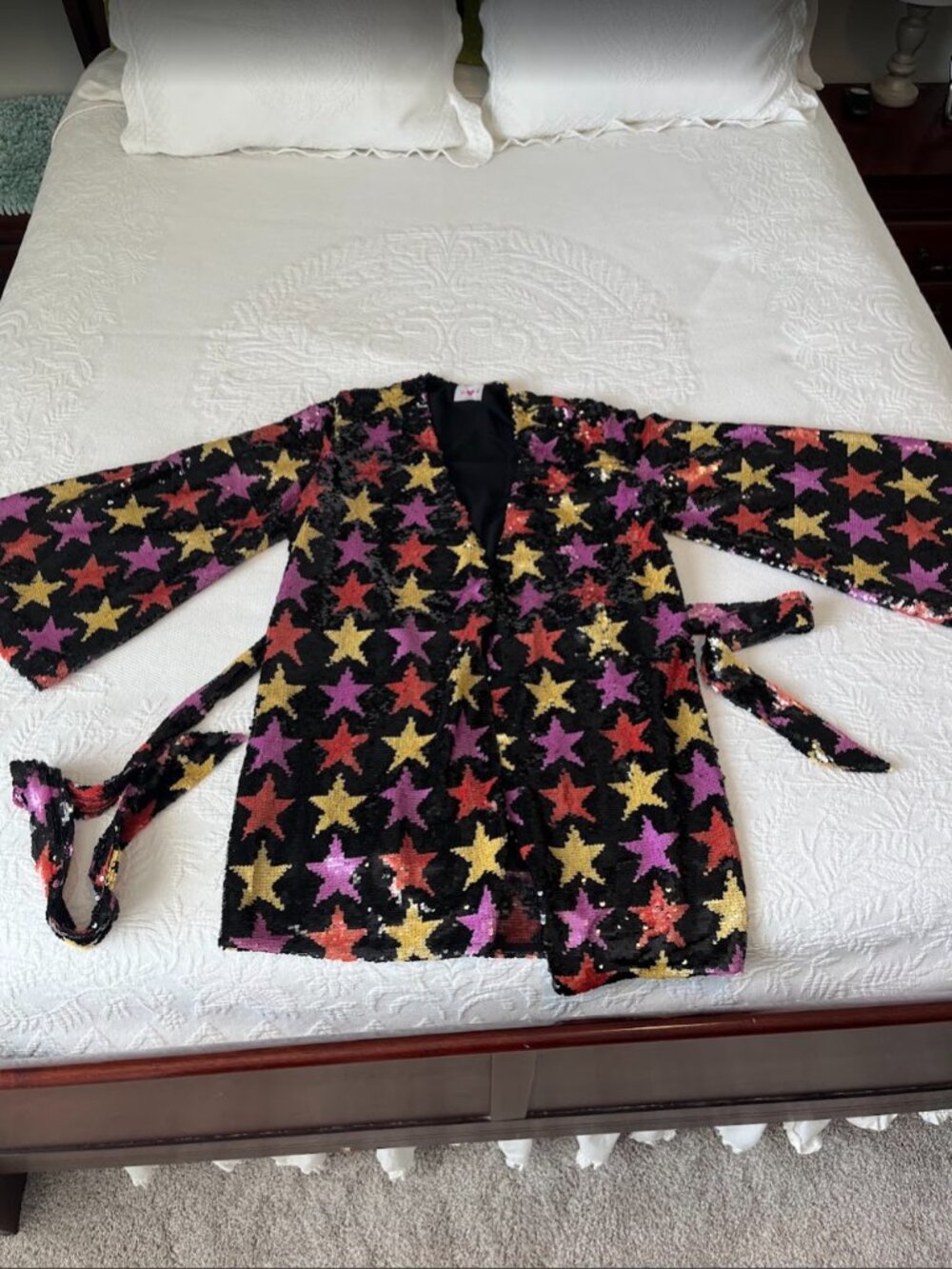 BuddyLove Sequined Star Wrap Jacket Sz x-small (runs big)